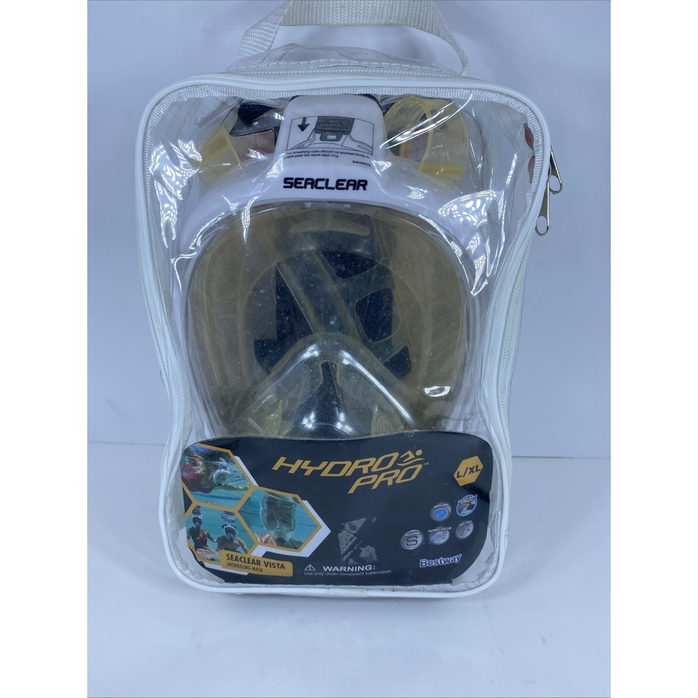 Bestway HydroPro Seaclear Vista Full Face Snorkel Mask White L/XL Anti-Fog 15456